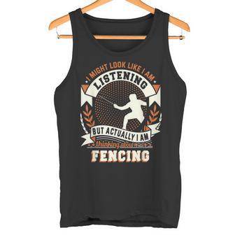 Swordmanship Fencing Sport Best Fencer Swordplay Duel Tank Top - Monsterry