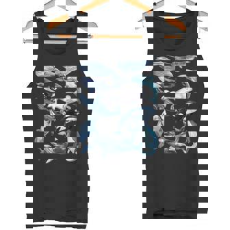 Tabla De Tipos De Ballenas Con Diseño De Animales Oceánicos Guía De Mamíferos Orca Eco Camiseta sin mangas - Regaloses