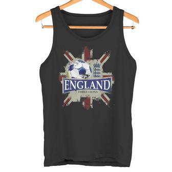 Three Lions England Fußball Team Fan Union Jack Grunge Tank Top - Geschenkecke