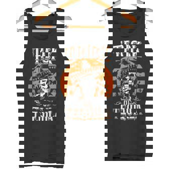 Trick or Tequila Lover Halloween Drink Tank Top - Monsterry