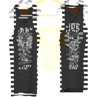 Never Underestimate The Power Of Anand Personalized Last Name Tank Top - Thegiftio UK