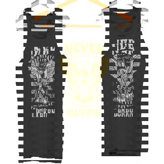 Never Underestimate The Power Of Blackburn Personalized Last Name Tank Top - Thegiftio UK