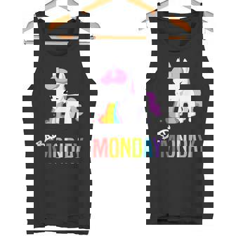 Unicorn Chrismas Bad Monday Emotions Tank Top Tank Top - Monsterry