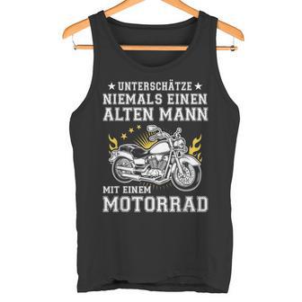 Unterschätze Niemals Einen Old Mann Mit Einer Motorrad Tank Top - Geschenkecke