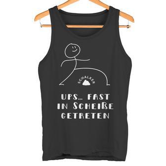 Ups Fast In Scheiße Getreten Schalke Dortmund Dog Kacke Tank Top - Geschenkecke