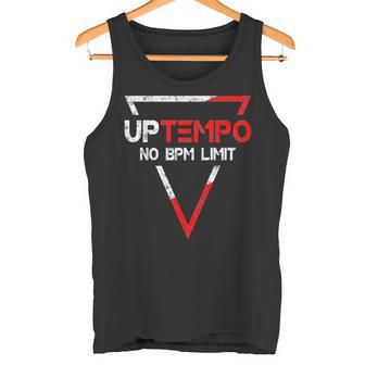 Uptempo Slogan 200 Bpm Speedcore Gabber Festival Uptempo Tank Top - Geschenkecke