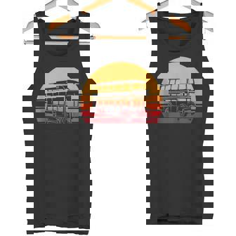 Vintage Double Decker Bus Transportation Tank Top Tank Top - Monsterry