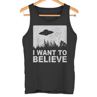 I Want To Believe I Aliens Ufo Area 51 Roswell Tank Top - Geschenkecke