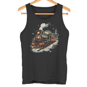 Weihnachtszugintage Dampflokomotive Retro Zug Leiter Tank Top - Geschenkecke