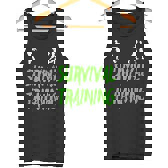 Zombie Survival Training Apocalypse Running Couple T-Shirt Tank Top - Monsterry