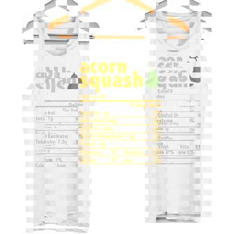 Acorn Squash Nutrition Facts Thanksgiving Xmas Food Facts Tank Top - Monsterry