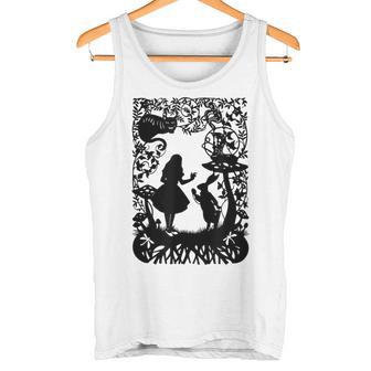 Alice In Wonderland With Cat And Rabbit S Tank Top - Geschenkecke