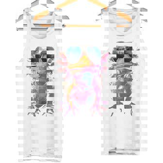 Arte De Ajolote Coloridointage Con Gafas De Sol Lindo Ajolote Manga Larga Camiseta sin mangas - Regaloses