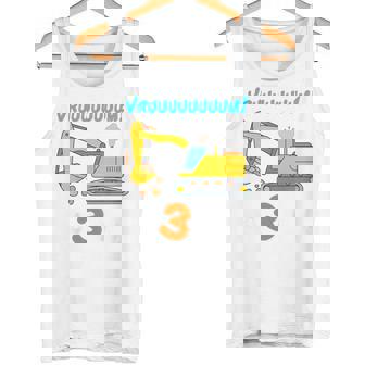 Bambino Escavatore 3 Anni Bimbo Regaloeicolo Cantiere Compleanno Canotta - Novitaregali