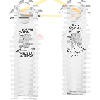 Beary Christmas Cute Polar Bear In Santa Hat Tank Top - Monsterry