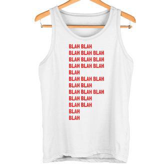 Blah Blah Geeky Red Lettering Hipster Tank Top - Geschenkecke