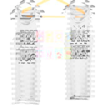Blooming Garden Seed Packet Vintage Floral Illustration Tank Top - Monsterry