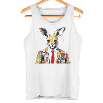 Buntes Kaninchen Mit Krawatte Tank Top - Geschenkecke