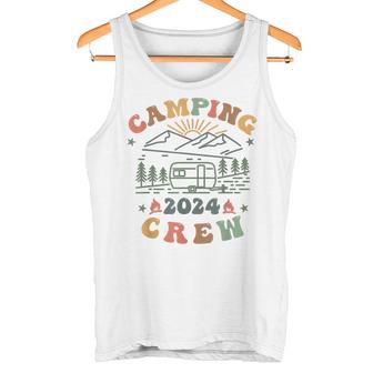 Camping Crew 2024 Familienpassender Sommertrip Camp Retro Tank Top - Seseable