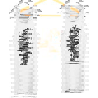 Casa Diseño Abstracto Árbol Ilustración Dibujo Casa Camiseta sin mangas - Regaloses