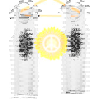 Chemise De Signe De Paix De Tournesol Des Années 1960 Des Débardeur e - Cadeauxyz