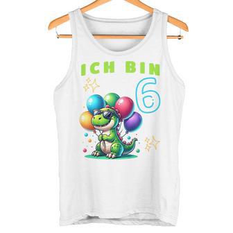 Children's Dino Ich Bin Sechs Jahre Alt Tank Top - Geschenkecke