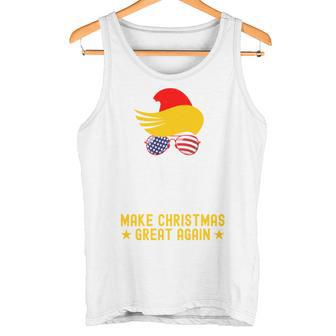 Make Christmas Great Again Lustiges Weihnachtsmanngesicht Tank Top - Geschenkecke