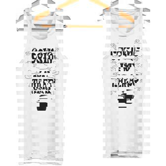 Cooking Is My Therapy Baking Chef Tank Top - Monsterry
