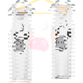 Cute Pig Animal Face Disguise Costume Swine Easy Halloween Tank Top - Monsterry