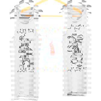 Dab Christmas Ice-Bear Fairy Light Graphic Christmas Tank Top - Monsterry