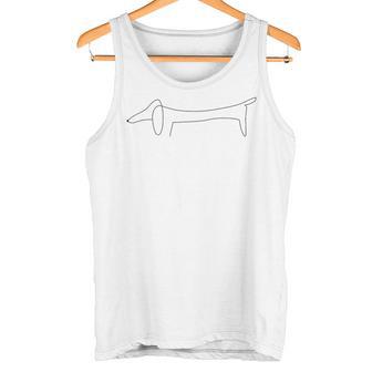 Dachshund Single Line With Dog Owner Tank Top - Geschenkecke