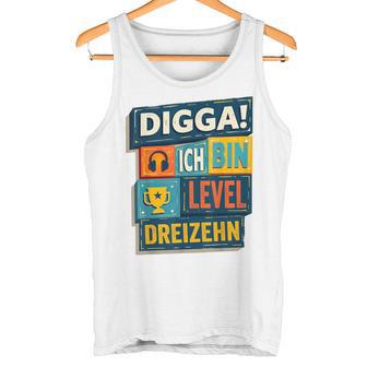 Digga Ich Bin 13 Zwölf Jahre 13Th Birthday Boy Gamer Tank Top - Geschenkecke