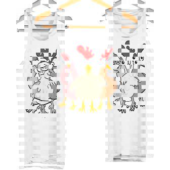 Divertido Soporte Para Gallinas Con Dibujos Animados De Pollo Camiseta sin mangas - Regaloses