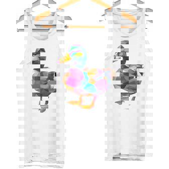Duck Polygon Colorful Waterfowl Mallard Duck Lover Tank Top Tank Top - Monsterry
