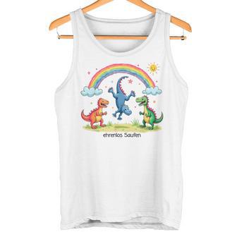 Ehrenlos Saufen X Excessiver Alkoholkonsum Dino Drawing Tank Top - Geschenkecke