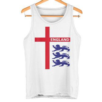 England Flag & Lions Football Fan England Supporter Tank Top - Geschenkecke