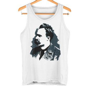 Friedrich Nietzsche Portraitsector Drawing Gray Tank Top - Geschenkecke