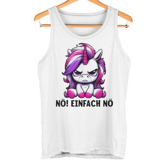 Unicorn Nö Einfach Nö Slogan Tank Top - Geschenkecke