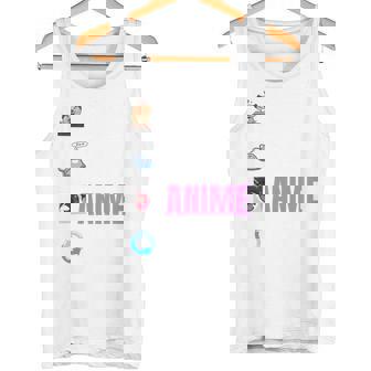 Giapponese Anime E Manga Kawaii Eat Sleep Anime Repeat Maglia A Manica Canotta - Novitaregali