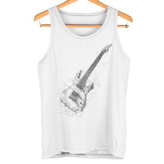 Guitarra Música Instrumento Motivo Ilustración Guitarra Camiseta sin mangas - Regaloses