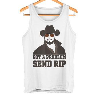 Habe Ein Problem Rip Senden Gray Tank Top - Geschenkecke