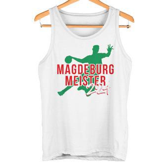 With Handball Team Magdeburg Fan Saxony-Anhalt Green Red Tank Top - Geschenkecke