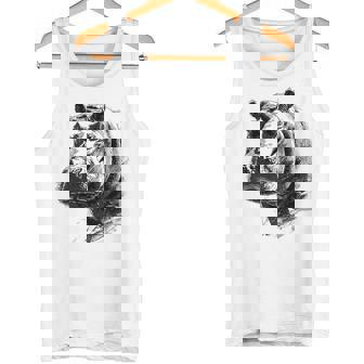 Hipopótamo Animal Print Zoo Dibujo Obra De Arte Retrato Hip Camiseta sin mangas - Regaloses