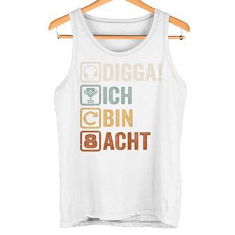 Ich Bin 8 Echt Jahre 8Th Birthday Boy Gamer Tank Top - Seseable