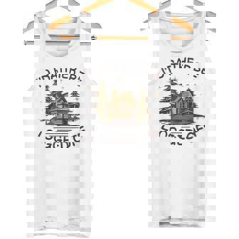 I'd Rather Be Logged Off For a Log Cabin Camper Tank Top - Monsterry