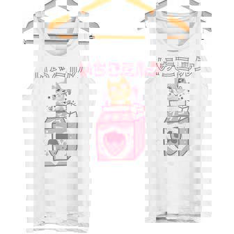 Kawaii Anime Dog Japanese Strawberry Milk Tank Top - Monsterry