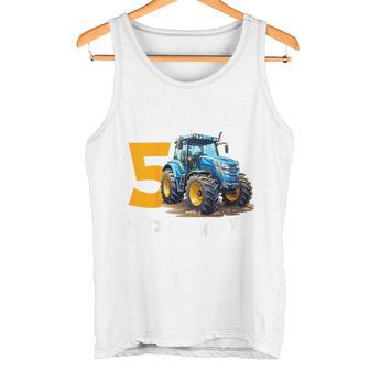 Kinder Endlich 5 Jetzt Fahre Ich Trekker Boys' Birthday Tractor Tank Top - Geschenkecke