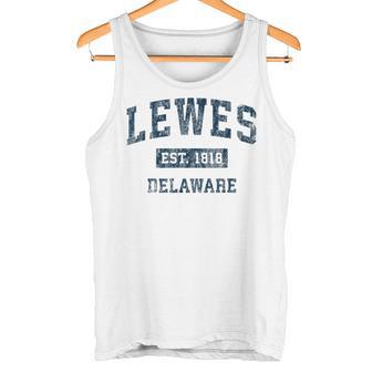 Lewes Delaware Deintage-Sportdesign Marineblau-Druck Tank Top - Geschenkecke