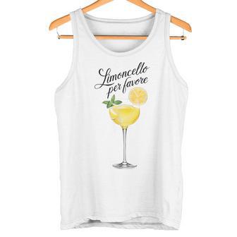 Limoncello Per Favore Italy Italian Lemon Gray Tank Top - Geschenkecke