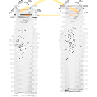 Línea Arte Estética Cara Minimalista Abstracto Novedad Camiseta sin mangas - Regaloses